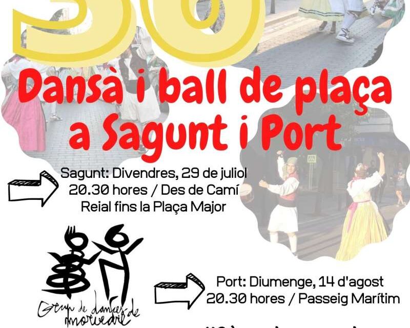 La dansà i el ball de plaça tornen al carrer amb el Grup de Danses de Morvedre