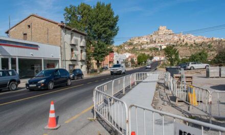 Continuen les obres de millora del paviment de l’N-232 a l’Hostal Nou