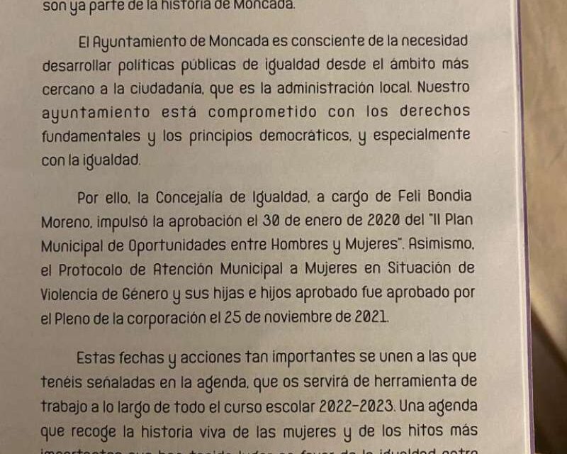 Compromís Moncada denúncia l’ús de diners públics per a la promoció personal de polítics del PSOE als instituts del municipi