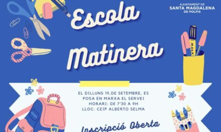 L’escola ‘Matinera’ de Santa Magdalena obri el termini d’inscripció