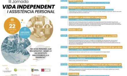 Terceres jornades de la vida independent i l’assistència pesonal a Albocàsser
