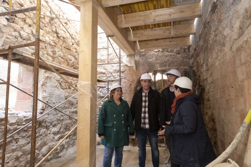 La Diputació de Castelló avança en les obres de la Casa Abadia de Vilafamés que permetran ampliar el Macvac