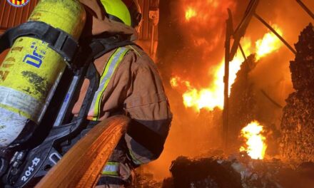 Incendi a una empresa dedicada a la fusta a Quart de Poblet
