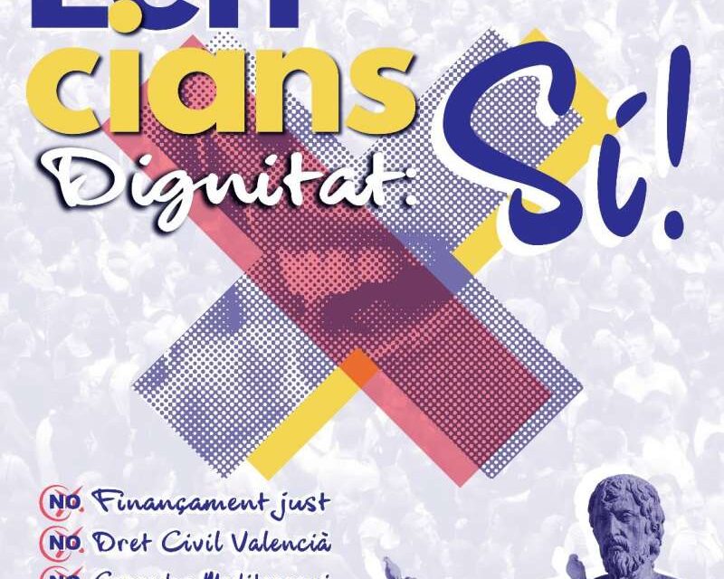 Juristes Valencians no es rendeix i convoca una manifestació amb el lema “Valencians, Dignitat” per al pròxim 26 de febrer