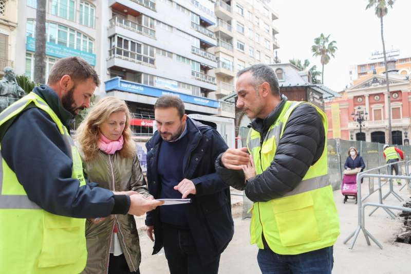 Les obres de la plaça de la Pau avancen amb la instal·lació dels sistemes de drenatge sostenible