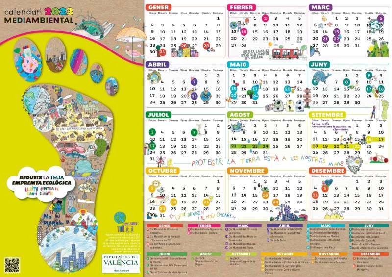Mig centenar d’escoles participen en el disseny del 9é Calendari Ambiental de la Diputació de Valencia