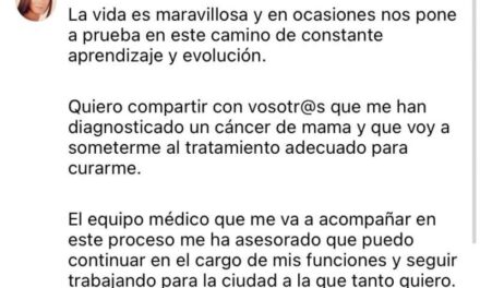 L’alcaldessa de Montcada, Amparo Orts, anuncia que li han detectat un càncer de mama