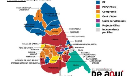Compromís guanya les eleccions en la majoria de municipis de la Safor i es faria amb 12 de les 31 alcaldies