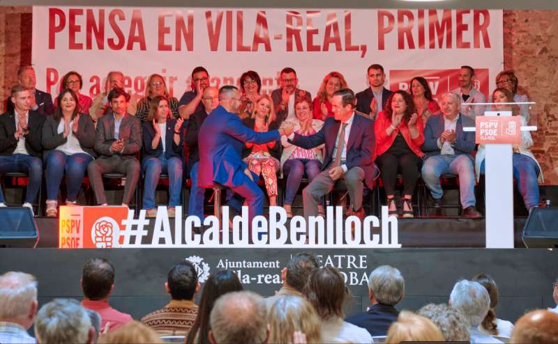 Benlloch presenta amb José Bono “el millor equip per a seguir transformant Vila-real”