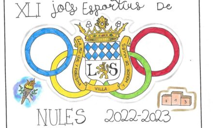 Nules ja té mascota i cartell per al XLI Jocs Esportius
