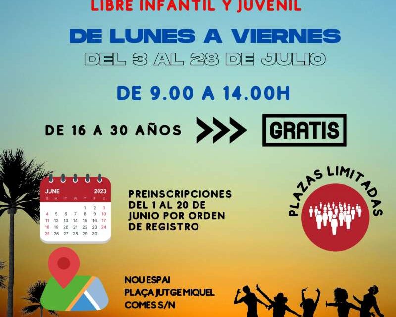 Esta setmana obrin les inscripcions per al curs de monitor/a de temps lliure de l’Eliana