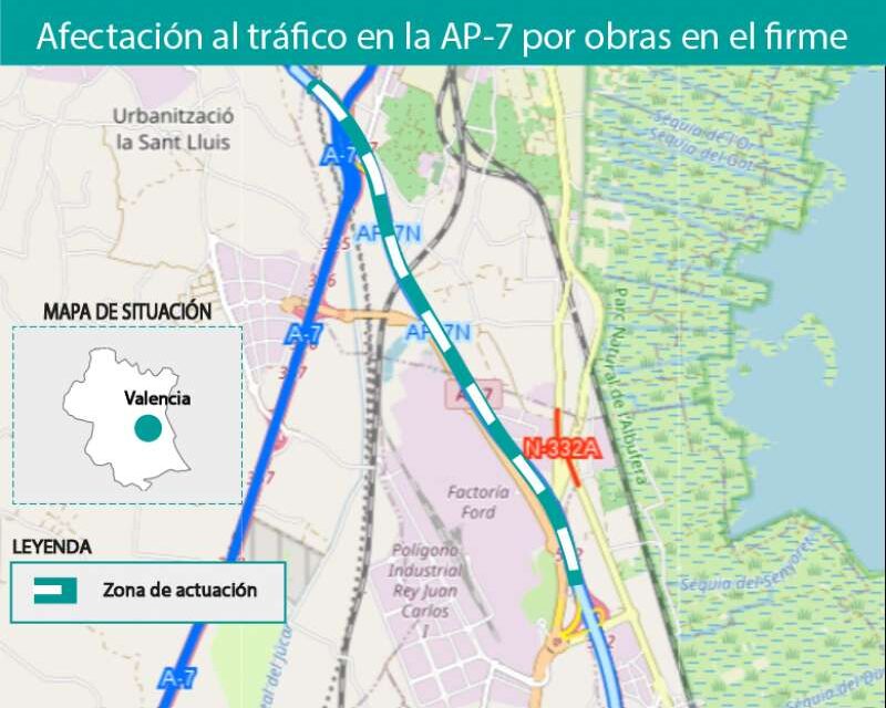 Inicien els treballs per a rehabilitar el ferm de la V-31 al seu pas per Silla