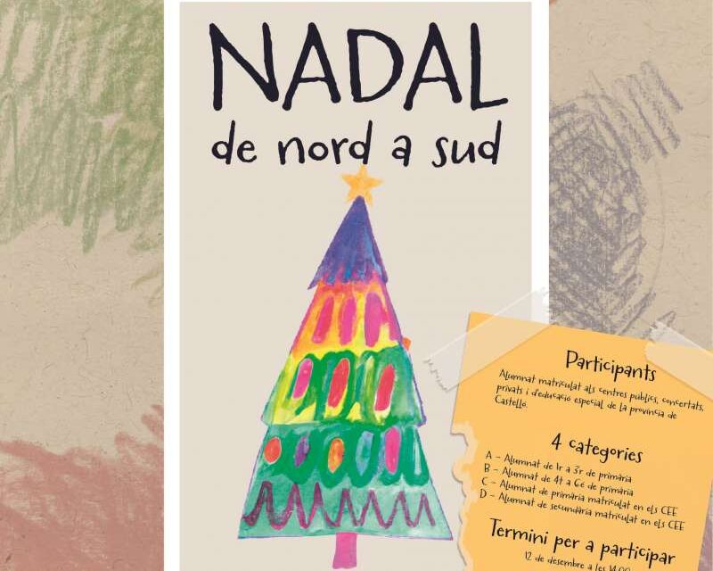 La Diputació de Castelló convoca el XIII Concurs de postals de Nadal baix el lema ‘Nadal de Nord a Sud’￼