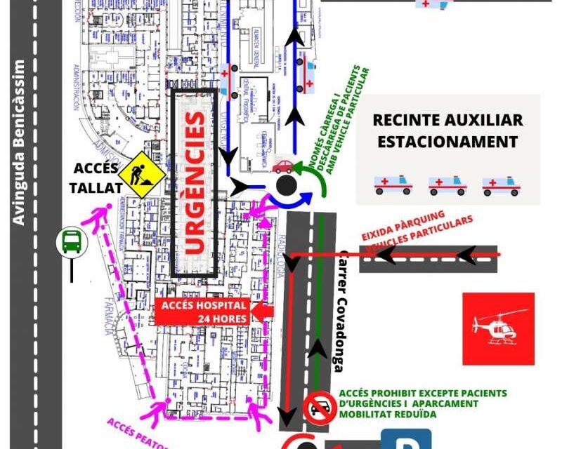 Castelló de la Plana reordena el trànsit per l’inici de les obres d’Urgències de l’Hospital General￼