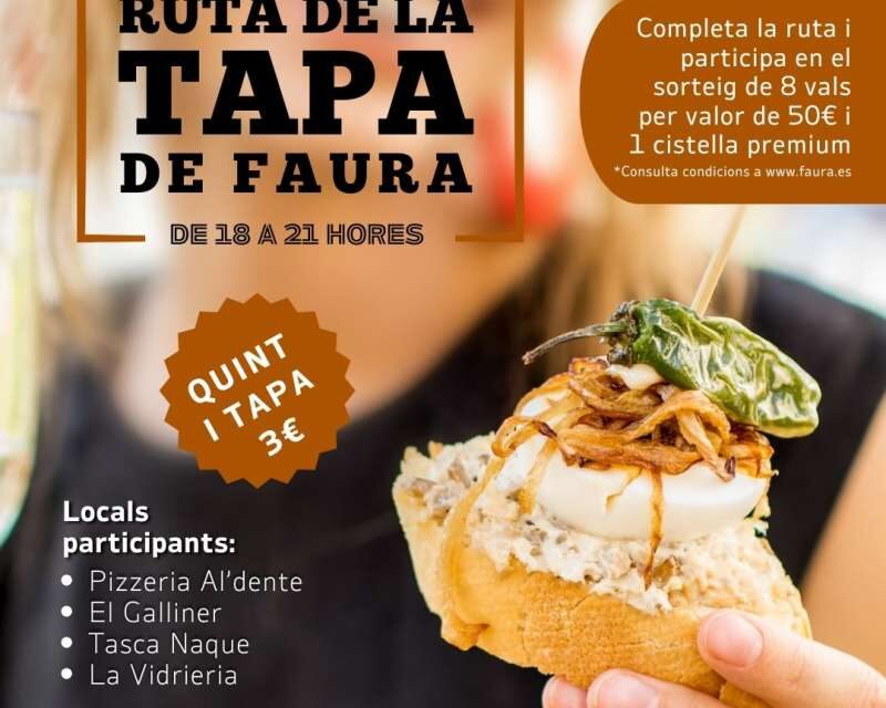 Faura acull una nova edició de la Ruta de la Tapa amb sabor a prefira￼