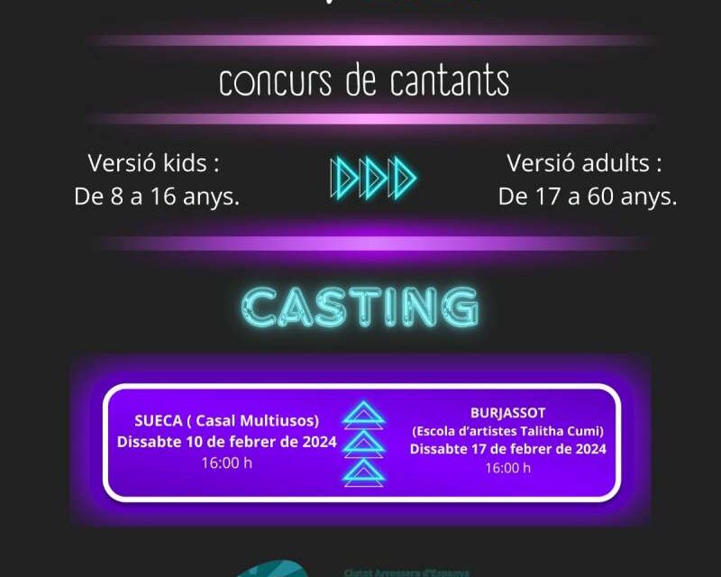 Sueca tornarà a acollir una nova edició del concurs de talents ‘Cántame’￼