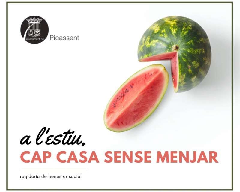 Un total de 120 xiquets de Picassent participen en la campanya ‘A l’estiu cap casa sense menjar’