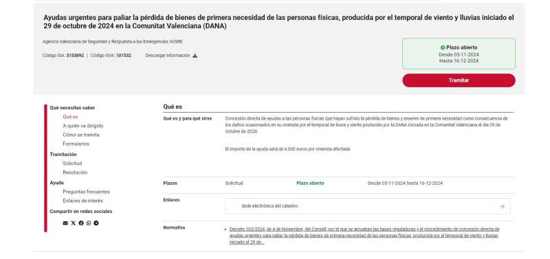 Sol·licita ací les ajudes de 6.000 euros per a les famílies les cases de les quals s’hagen vist afectades per la dana