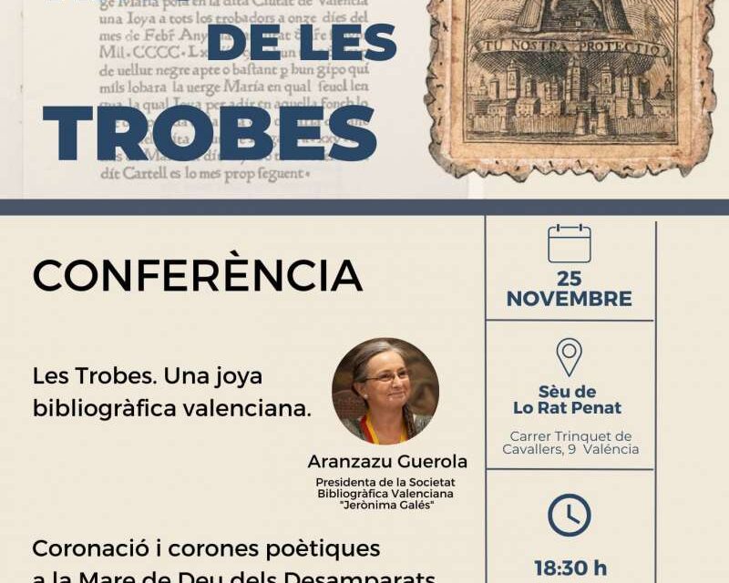 Lo Rat Penat celebrarà el 550 aniversari de l’impressió de les Trobes en llaors de la Verge Maria en una conferència
