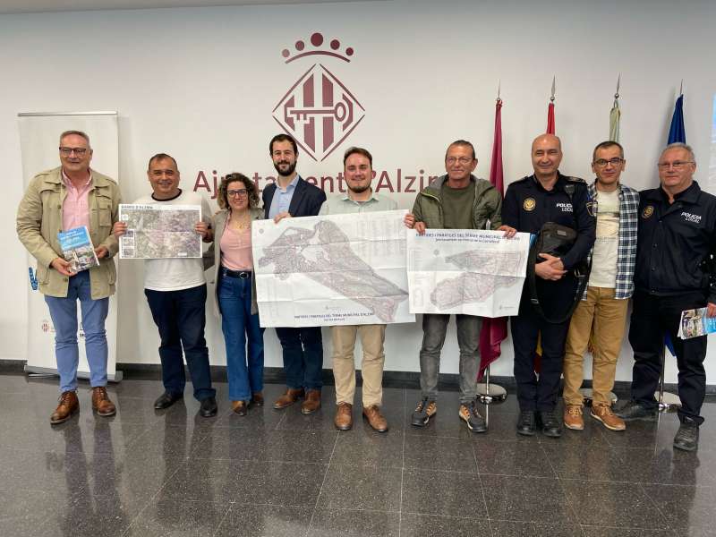 Nou mapa de partides i paratges d’Alzira editat per l’Ajuntament