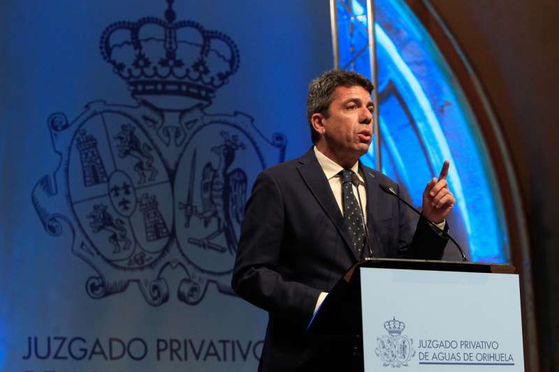 Mazón assegura que la retallada del transvasament Tajo-Segura aprovat pel Suprem és conseqüència de “una llei mesquina” i promet batalla contra ella